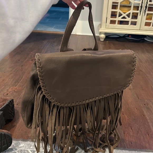 JJ Winters leather fringe backpack - Picture 1 of 7